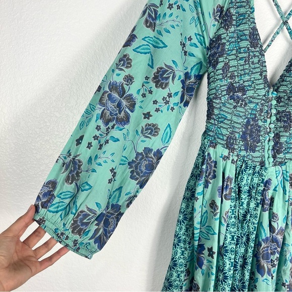 Free People A New Way Maxi Teal Combo Size S - Picture 7 of 11